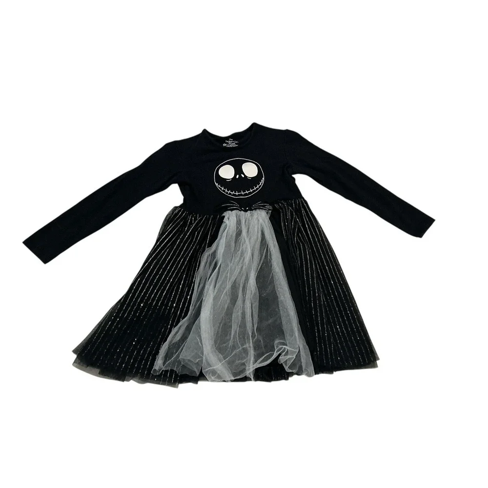 Disneys Nightmare Before Christmas Girls Dress L 10-12 Tulle Halloween Costume - Picture 1 of 4
